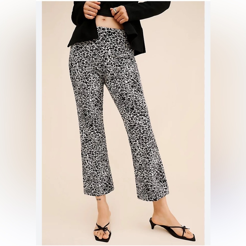 Maeve By Anthropologie The Margot Kick Flare Crop Pants Size Small